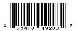 UPC barcode number 070470492032