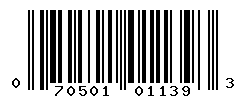 UPC barcode number 070501011393