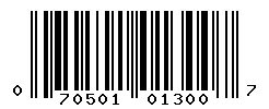 upc 070501013007 barcode image