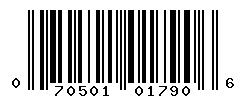 UPC barcode number 070501017906