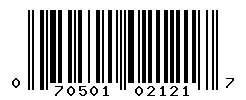 UPC barcode number 070501021217