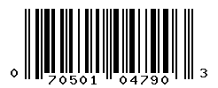 UPC barcode number 070501047903