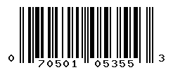 UPC barcode number 070501053553