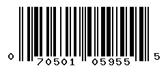 UPC barcode number 070501059555