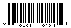 UPC barcode number 070501101261