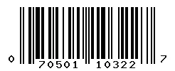 UPC barcode 070501103227