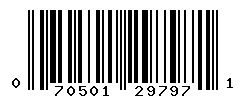 UPC barcode number 070501297971