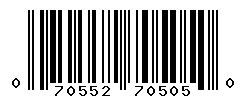 UPC barcode number 070552705050