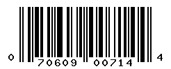 UPC barcode number 070609007144