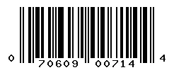 UPC barcode 070609007144
