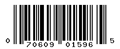 UPC barcode number 070609015965