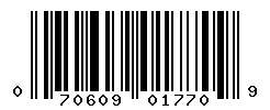 UPC barcode number 070609017709