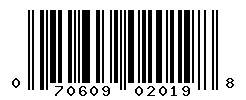 UPC barcode number 070609020198