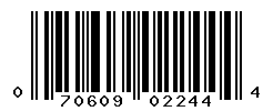 UPC barcode number 070609022444
