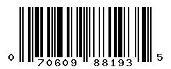 UPC barcode number 070609881935