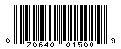 UPC barcode number 070640015009