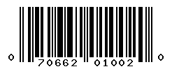 UPC barcode number 070662010020