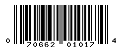 UPC barcode number 070662010174