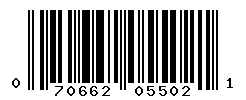 UPC barcode number 070662055021