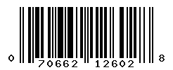 UPC barcode number 070662126028