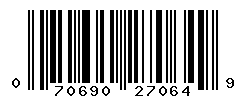 UPC barcode number 070690270649