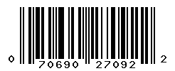 UPC barcode number 070690270922