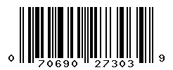 UPC barcode number 070690273039