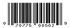 UPC barcode 070775005029