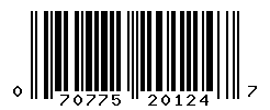 UPC barcode number 070775201247