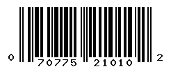 UPC barcode number 070775210102