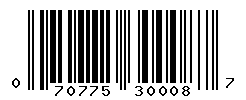 UPC barcode number 070775300087