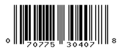 UPC barcode number 070775304078