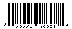 UPC barcode 070775500012