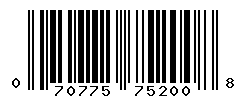 UPC barcode number 070775752008