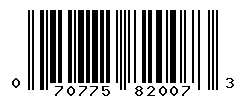 UPC barcode number 070775820073