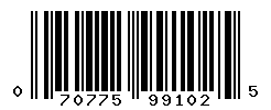 UPC barcode number 070775991025