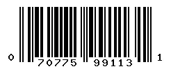 UPC 070775991131 barcode image
