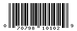 upc 070798101029 barcode image