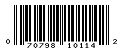 UPC 070798101142 barcode image