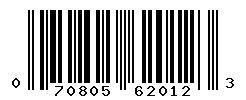 upc 070805620123 barcode image