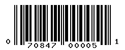 UPC barcode 070847000051