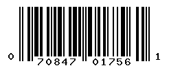 UPC barcode number 070847017561