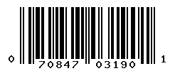 UPC barcode number 070847031901