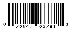 UPC barcode number 070847037811