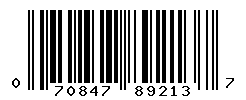 UPC barcode number 070847892137
