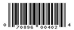 UPC barcode number 070896004024