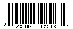 UPC barcode number 070896123107