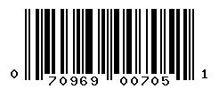 UPC barcode number 070969007051