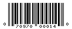 UPC barcode number 070970000140
