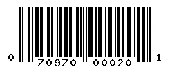 UPC barcode 070970000201
